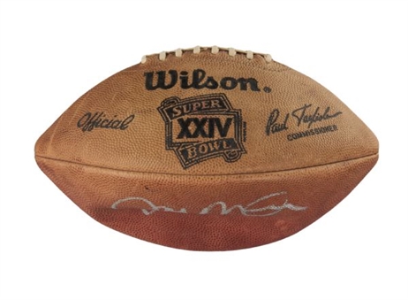 Joe Montana Autographed  Super Bowl XXIV Football
